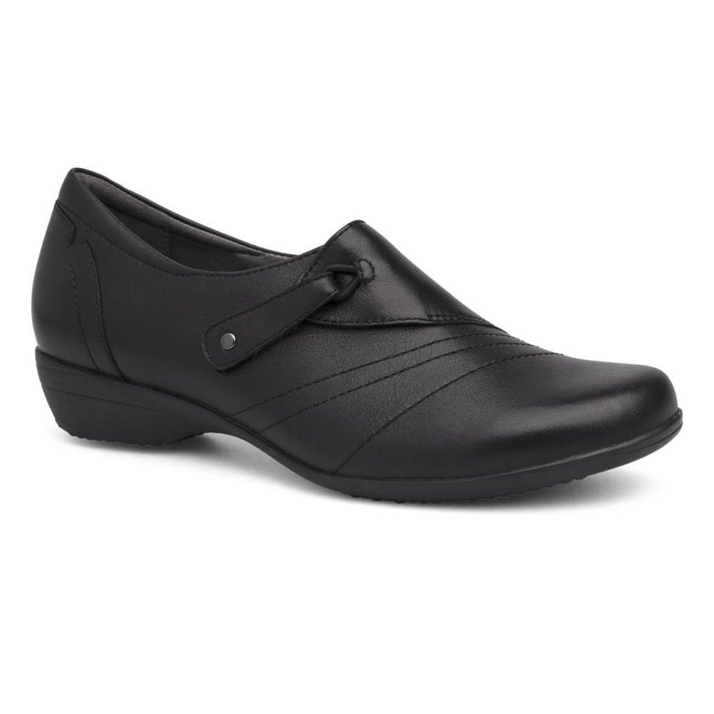 Dansko Black Franny Slip On Clogs Shoes